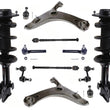 Front Complete Struts Control Arms Tie Rods Links For 13-2017 Subaru Crosstrek