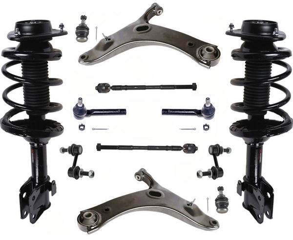 Front Complete Struts Control Arms Tie Rods Links For 13-2017 Subaru Crosstrek