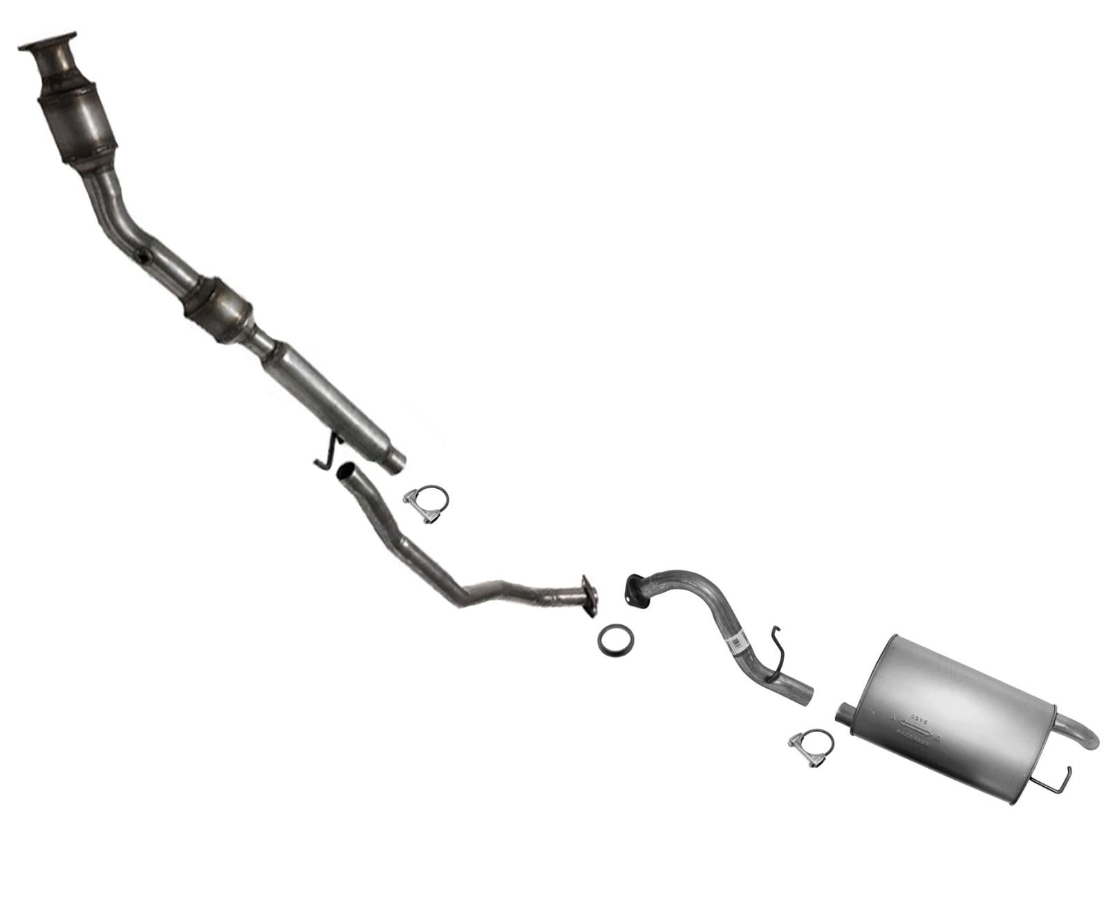 Rear Catalytic Converter with Middle Resonator & Muffler for Corolla 09-12 1.8L