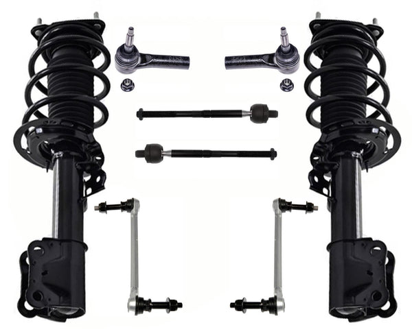 Front Complete Struts Inner Outer Tie Rod Links For 2015-2023 Ford Mustang 3.7L