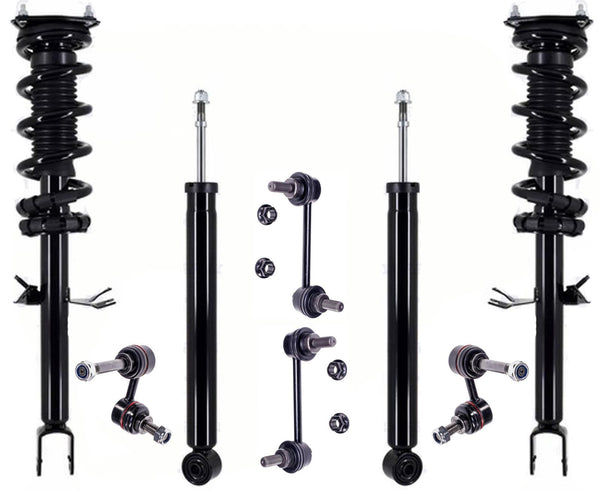 Front Struts Shocks & Links For 2014-2017 Infiniti QX70 3.7L Rear Wheel Drive