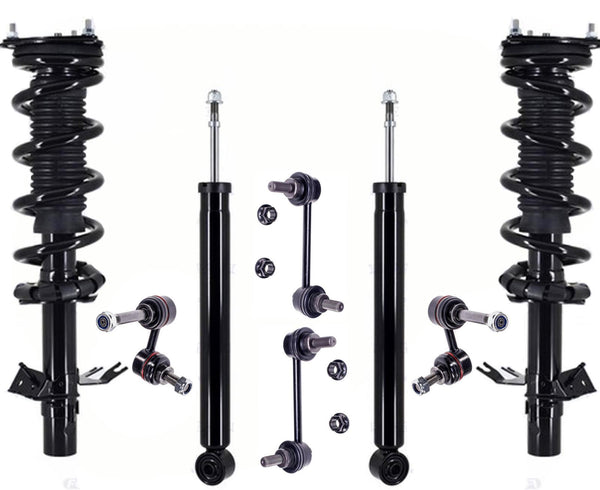 Front Struts Rear Shocks & Links For 14-2017 Infiniti QX70 3.7L All Wheel Drive