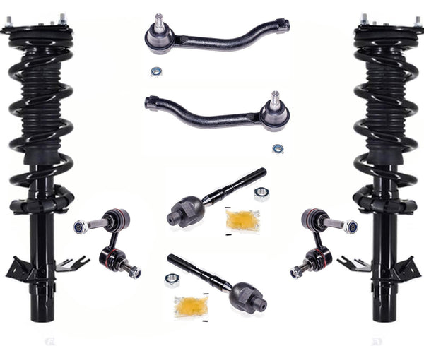 Front Struts Tie Rods & Links For 14-2017 Infiniti QX70 3.7L All Wheel Drive