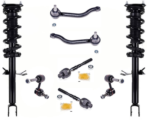 Front Struts Tie Rods & Links For 2014-2017 Infiniti QX70 3.7L Rear Wheel Drive