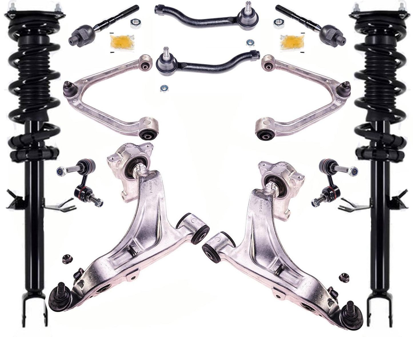 Front Struts Control Arms Links For 14-2017 Infiniti QX70 3.7L Rear Wheel Drive