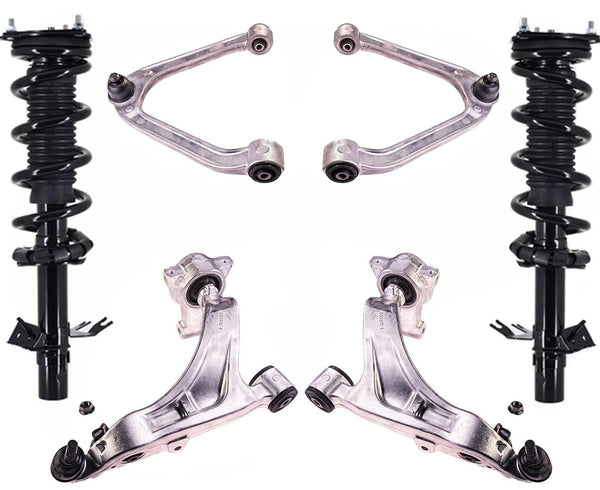 Front Struts Upper & Lower Control Arms For 14-17  QX70 3.7L All Wheel Drive