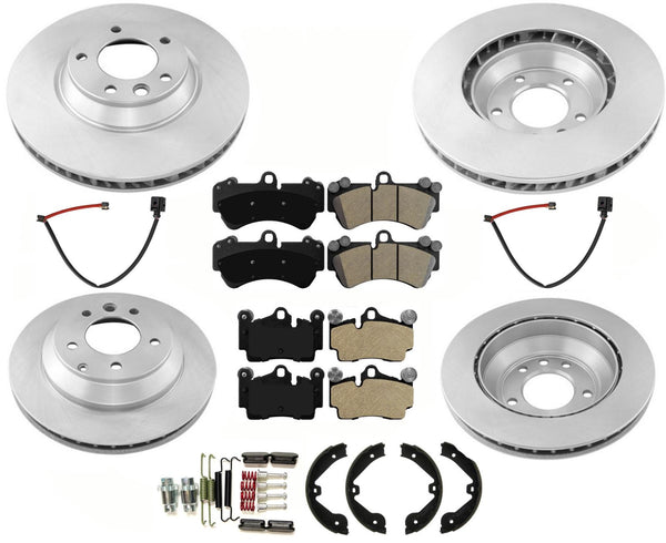Front 330mm 13" Rotors Brake Pads Sensor for Volkswagen Touareg 04-07 w 17" Rims