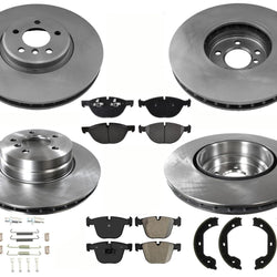 Front & Rear Disc Brake Rotor Pads For 2009-2017 BMW X6 4.4L Engine