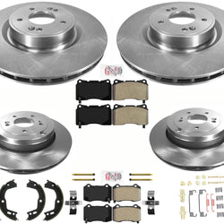 Rotores de disco y pastillas de freno con 4 pistones Brembo para Hyundai Genesis Coupe 2010-2016