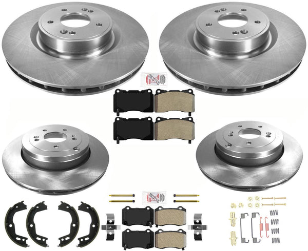 Rotores de disco y pastillas de freno con 4 pistones Brembo para Hyundai Genesis Coupe 2010-2016