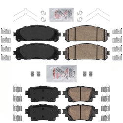 Pastillas de freno de cerámica delanteras y traseras con herrajes para Toyota Highlander 2020-2022