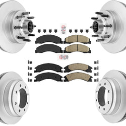 Ford E150 E250 350 Front Pads Rotors Rear Pads Rotors For 2008-2021 SRW Only