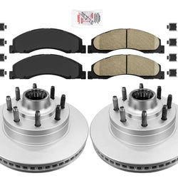 Front Ceramic Pads & Coated Rotors FOR FORD E150 E250 E350 2008-2021 SUPER DUTY