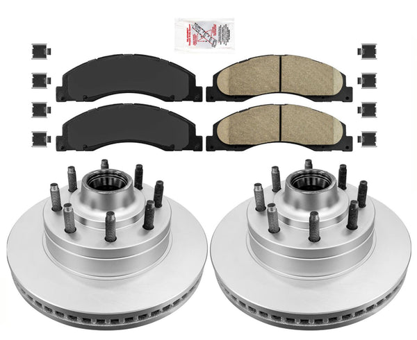 Front Ceramic Pads & Coated Rotors FOR FORD E150 E250 E350 2008-2021 SUPER DUTY