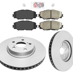 Front Ceramic Pads & Coated Rotors FOR COROLLA MATRIX VIBE & SCION 2008-2019