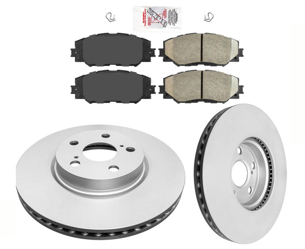 Front Ceramic Pads & Coated Rotors FOR COROLLA MATRIX VIBE & SCION 2008-2019