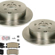 Rear Disc Brake Rotors and Ceramic Brake Pads for 2004-2008 Mitsubishi Endeavor