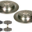 Rear Disc Brake Rotors and Semi Metallic Brake Pads for 1998-2001 Volvo V70