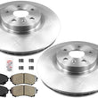 Front Disc Brake Rotors and Semi Metallic Brake Pads for 2008-2014 Cadillac CTS