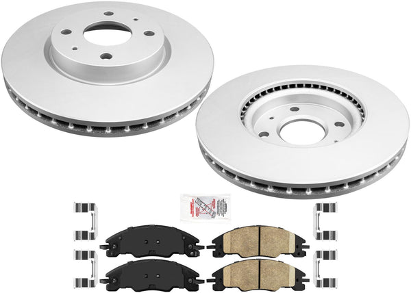 Para 2008-2011 2.0 Focus rotores de freno de disco delantero recubiertos y herrajes de pastillas de cerámica