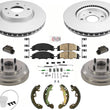 Coated Frt Disc Brake Rotors Pads Drums Bearings & Shoes For 09-2011 2.0 Focus