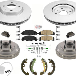 Coated Frt Disc Brake Rotors Pads Drums Bearings & Shoes For 09-2011 2.0 Focus