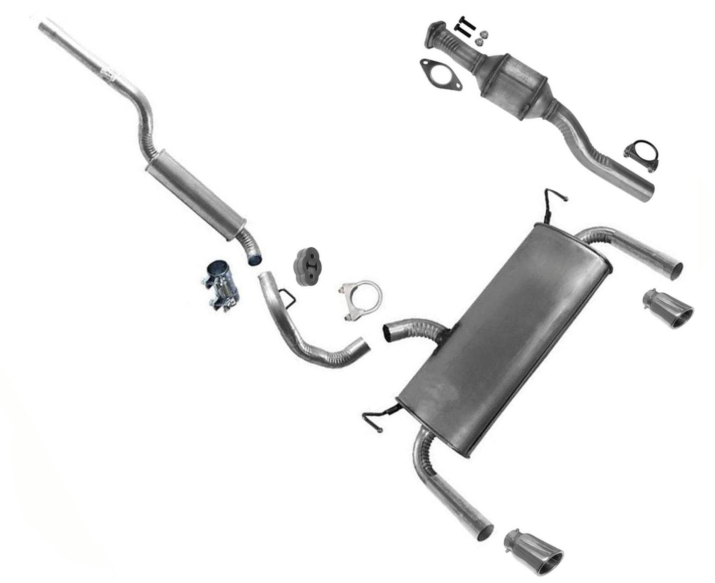 Tubos convertidor catalítico trasero silenciador doble para Ford Escape 17-19 1.5L 2.0 2.5L