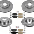 Coated Front Disc Brake Rotors & Ceramic Pads For 2012-2017 Buick Verano 6Pc