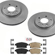Coated Front Disc Brake Rotors & Ceramic Pads For 2012-2017 Buick Verano