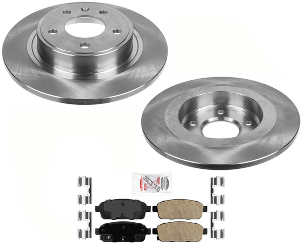 Balanced Rear Disc Brake Rotors & Ceramic Pads For 2012-2017 Buick Verano