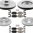 Coated Front & Rear Disc Brake Rotors & Ceramic Pads For 2016-2022 Volt Bolt EV