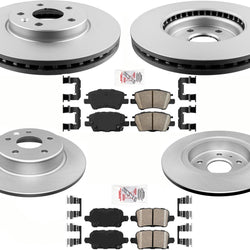 Coated Front & Rear Disc Brake Rotors & Ceramic Pads For 2016-2022 Volt Bolt EV