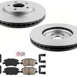 Coated Front Disc Brake Rotors & Ceramic Pads For 2016-2022 Volt Bolt EV