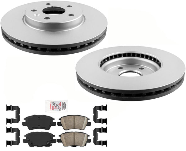 Coated Front Disc Brake Rotors & Ceramic Pads For 2016-2022 Volt Bolt EV