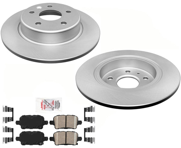 Coated Rear Disc Brake Rotors & Ceramic Pads For 2016-2022 Volt Bolt EV