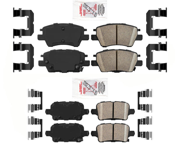 AmeriPRO Front & Rear Ceramic Brakes Pads For 2016-2022 Volt Bolt EV