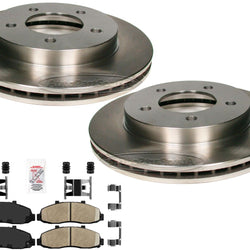 Front Brake 5 Hole Rotors Pads ALL WHEEL DRIVE ONLY 4x4 for Ford F150 97-03