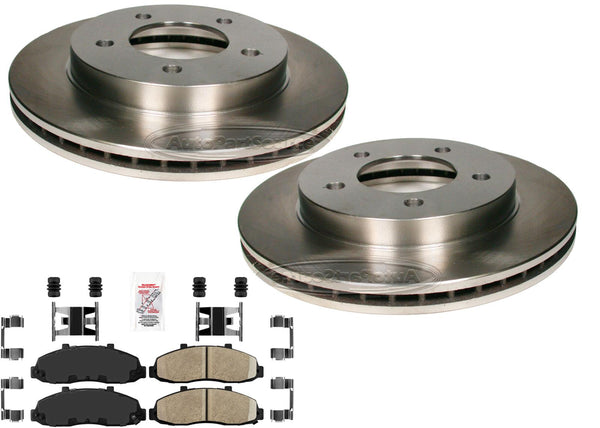 Front Brake 5 Hole Rotors Pads ALL WHEEL DRIVE ONLY 4x4 for Ford F150 97-03
