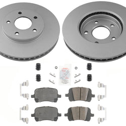 Coated Front Disc Brake Rotors Pads For 06-11 Chevrolet HHR w/ rear drum brakes