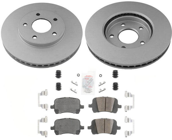 Coated Front Disc Brake Rotors Pads For 06-11 Chevrolet HHR w/ rear drum brakes