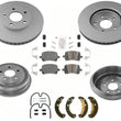 Coated Front Disc Brake Rotors Pads For 06-09 Chevrolet HHR w/ rear drum brakes