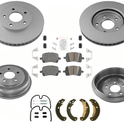 Coated Front Disc Brake Rotors Pads For 06-09 Chevrolet HHR w/ rear drum brakes