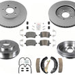 Coated Front Disc Brake Rotors Pads For 10-11 Chevrolet HHR w/ rear drum brakes