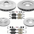 Coated F&R Disc Brake Rotors & Ceramic Pads For 2008-2010 HHR w 4 W Disc Brk