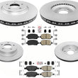 Coated Front & Rear Disc Brake Rotors & Ceramic Pads For 2007-2010 Pontiac G5