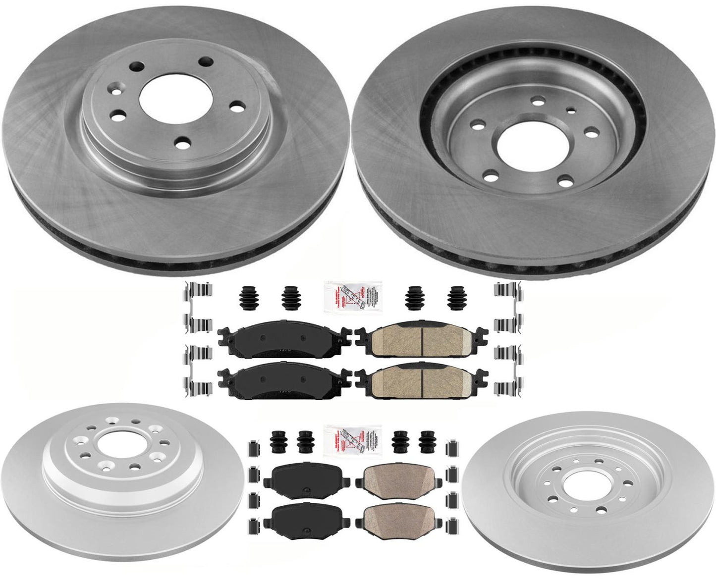 Front and Rear Disc Brake Rotors w/ Ceramic Pads For 2009 2010 Lincoln MKS