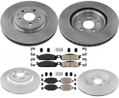 Front and Rear Disc Brake Rotors w/ Ceramic Pads For 2009 2010 Lincoln MKS