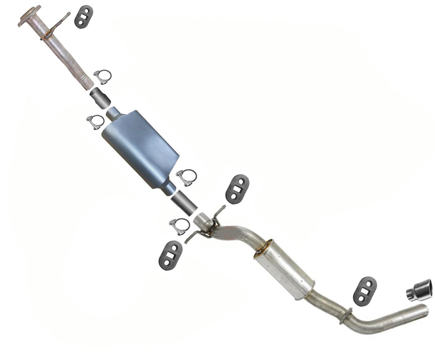 Sistema de escape de rendimiento, silenciador, tubo de cola Res para Colorado 2015-2021 3.6L