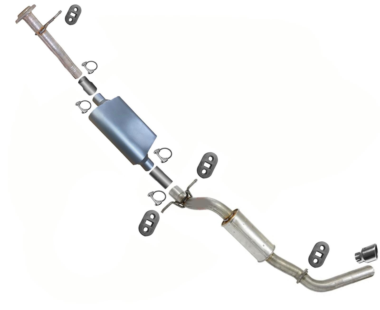 Sistema de escape de rendimiento, silenciador, tubo de cola Res para Colorado 2015-2021 3.6L