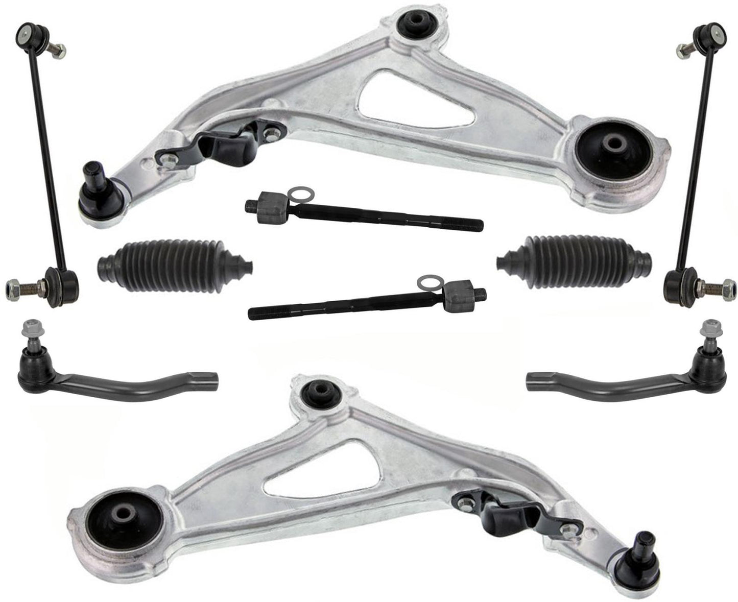 Front Lower Control Arms Ball Joints Tie Rods For 2013-2019 Nissan Pathfinder